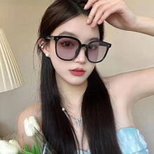Load image into Gallery viewer, Sunglasses sun Shades Folding Female Dark Plum Purple Face Summer UV Protection unisex

