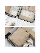 Lade das Bild in den Galerie-Viewer, Packing Cube 7Pcs Set Khaki Travel Suitcase Storage Bag For Women Clothes Tidy Organizer Wardrobe Pouch Shoes Case Travel Bag
