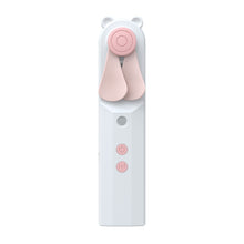 Lade das Bild in den Galerie-Viewer, Portable 2 In 1 Mini Fan Humidifier USB Rechargeable Handheld Fan Water Spray Mist Fan Face Steamer
