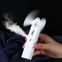 Lade das Bild in den Galerie-Viewer, Portable 2 In 1 Mini Fan Humidifier USB Rechargeable Handheld Fan Water Spray Mist Fan Face Steamer
