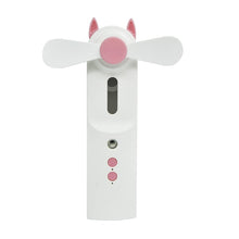Lade das Bild in den Galerie-Viewer, Portable 2 In 1 Mini Fan Humidifier USB Rechargeable Handheld Fan Water Spray Mist Fan Face Steamer
