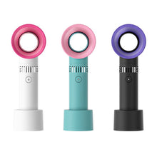 Load image into Gallery viewer, Portable Bladeless Fan Mini Handheld Fan USB Rechargeable Ultra Quiet Fans Air Cooler Fans For Deskt
