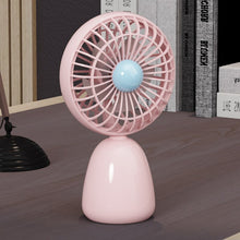 Load image into Gallery viewer, Portable Fan Cute Handheld Small Cooling Fan Low Noise Classroom Office Suitable USB Mini Ventilatio
