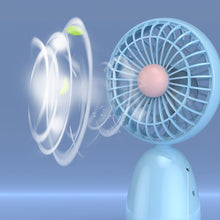 Load image into Gallery viewer, Portable Fan Cute Handheld Small Cooling Fan Low Noise Classroom Office Suitable USB Mini Ventilatio
