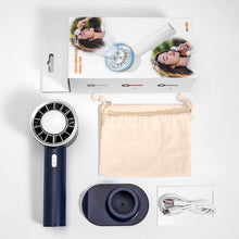 Lade das Bild in den Galerie-Viewer, Portable Hand Fan Semiconductor Refrigeration Cooling 2200mAh Battery USB Rechargeable Mini Handheld

