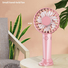 Lade das Bild in den Galerie-Viewer, Portable Handheld Fan USB Rechargeable Adjustable Wind Speed Cooling Cooling Desk Outdoor Travel Han
