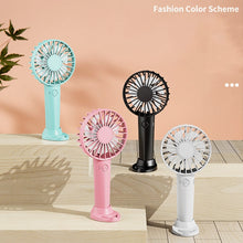 Lade das Bild in den Galerie-Viewer, Portable Handheld Fan USB Rechargeable Adjustable Wind Speed Cooling Cooling Desk Outdoor Travel Han
