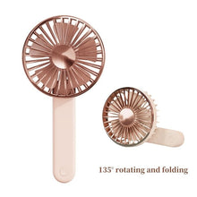 Load image into Gallery viewer, Portable Handheld Fan USB Rechargeable Battery Adjustable Three-block Wind Speed Cooling Cooling Des
