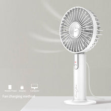 Load image into Gallery viewer, Portable Handheld Fan USB Rechargeable Battery Adjustable Three-block Wind Speed Cooling Cooling Des
