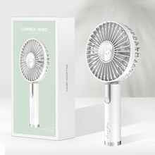Load image into Gallery viewer, Portable Handheld Fan USB Rechargeable Battery Adjustable Three-block Wind Speed Cooling Cooling Des
