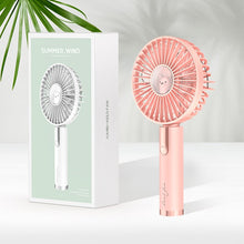 Load image into Gallery viewer, Portable Handheld Fan USB Rechargeable Battery Adjustable Three-block Wind Speed Cooling Cooling Des
