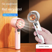 Load image into Gallery viewer, Portable Handheld Mini Fan USB Rechargeable Super Silent Large Wind Fan Portable Outdoor Pocket Fan
