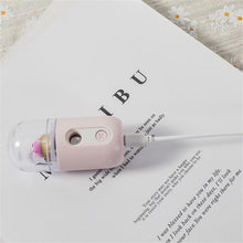 Load image into Gallery viewer, Portable Mini Fan Humidifier USB Rechargeable Handheld Fan Water Spray Mist Fan Face Steamer Air Con
