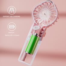 Load image into Gallery viewer, Portable Rechargeable Mini Humidification Fan 800mAh Silent Wireless Handheld Fan Small Cooling usb
