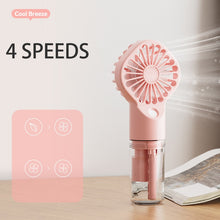 Load image into Gallery viewer, Portable Rechargeable Mini Humidification Fan 800mAh Silent Wireless Handheld Fan Small Cooling usb
