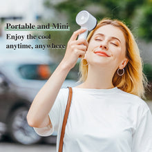 Lade das Bild in den Galerie-Viewer, Portable Rechargeable Mini USB Fan Air Cooler Hand Held Desktop Semiconductor Cooling Fan  Cold Comp

