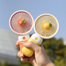 Lade das Bild in den Galerie-Viewer, Portable hand-held small fan cute hit color belt mobile phone bracket student gift desktop usb charg
