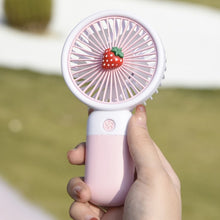 Lade das Bild in den Galerie-Viewer, Portable hand-held small fan cute hit color belt mobile phone bracket student gift desktop usb charg
