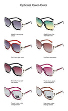 Load image into Gallery viewer, Sunglasses sun Shades Metal Hollow Embellished Small Diamond Women's Fashion Camellia Large Frame Polarized Discolored unisex
