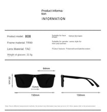 Lade das Bild in den Galerie-Viewer, Sunglasses sun Shades Retro Square Frame UV Proof Anti Glare Large Frame Polarized unisex

