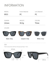 Load image into Gallery viewer, Sunglasses sun Shades Large Frame Cat Eye Premium Black Full Frame unisex
