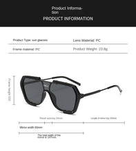 Load image into Gallery viewer, Sunglasses sun Shades Captain One Piece Net Red Ins Style UV Proof Frame unisex

