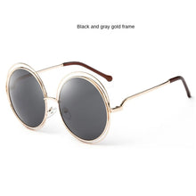 Load image into Gallery viewer, Sunglasses sun Shades Large Rim round Frame Women's Real Film Plain unisex
