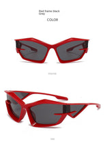 Lade das Bild in den Galerie-Viewer, Sunglasses sun Shades Trend Street Snap Hip Hop Shaped Fashion Runway unisex
