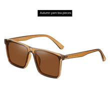 Lade das Bild in den Galerie-Viewer, Sunglasses sun Shades Retro Square Frame UV Proof Anti Glare Large Frame Polarized unisex

