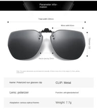 Load image into Gallery viewer, Sunglasses sun Shades Clip Myopia Can Be Turned up Ultra Light and Stylish Polarized for Driving UV Protection unisex
