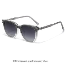 Load image into Gallery viewer, Sunglasses sun Shades Can Be Turned up Polarized Beige Nail Frame with Myopic Option Degrees unisex
