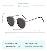 Lade das Bild in den Galerie-Viewer, Sunglasses sun Shades Hong Kong Style Small round Mirror Men's and Women's Color Polarized Ink unisex

