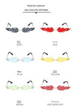 Lade das Bild in den Galerie-Viewer, Sunglasses sun Shades Flame Personality Fashion Trend Metal Rimless Party unisex
