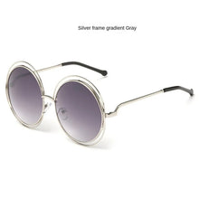 Load image into Gallery viewer, Sunglasses sun Shades Large Rim round Frame Women's Real Film Plain unisex

