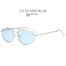 Load image into Gallery viewer, Sunglasses sun Shades Metal Small Frame Female High Sense Men's Double Beam Oval Aviator unisex
