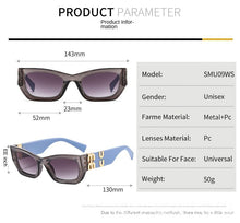 Lade das Bild in den Galerie-Viewer, Sunglasses sun Shades Fashion Wide Leg UV Protection Personality Small Frame Women's High End Sense unisex
