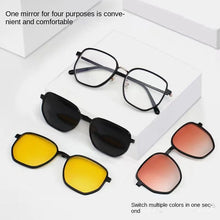 Lade das Bild in den Galerie-Viewer, Sunglasses sun Shades Set of with Magnetic Adsorption Clip One Mirror Three Purpose Reflective Lenses Women's Multilateral Men's Fashion unisex
