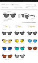 Load image into Gallery viewer, Sunglasses sun Shades Polarized Half Frame Rice Nail Reflective Lenses Retro Photochromic Glass unisex
