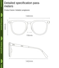 Load image into Gallery viewer, Sunglasses sun Shades Foldable and Portable Women's Outdoor UV Proof Fashion Street Shooting Eye Shadow unisex
