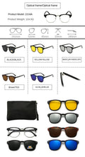 Lade das Bild in den Galerie-Viewer, Sunglasses sun Shades Semi Metallic Retro Polarized Six in One Fashion Set of Myopia Frame unisex
