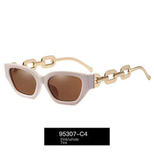Lade das Bild in den Galerie-Viewer, Sunglasses sun Shades Trendy Small Frame Personality Metal Chain Legs Trendy shade unisex
