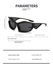 Lade das Bild in den Galerie-Viewer, Sunglasses sun Shades Trend Street Snap Hip Hop Shaped Fashion Runway unisex
