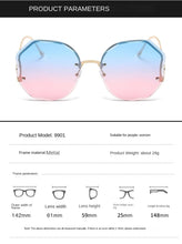 Load image into Gallery viewer, Sunglasses sun Shades Women's Fashionable Cut Transparent Gradient Tea Pink Frameless unisex
