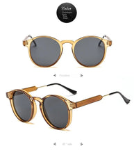 Lade das Bild in den Galerie-Viewer, Sunglasses sun Shades Retro Transparent Edge Trendy round Frame Korean Style Face Trimming unisex
