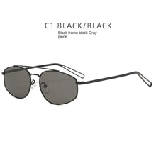 Load image into Gallery viewer, Sunglasses sun Shades Metal Small Frame Female High Sense Men's Double Beam Oval Aviator unisex
