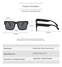 Lade das Bild in den Galerie-Viewer, Sunglasses sun Shades Square Trendy High Grade Driving Street Shooting UV Protection unisex
