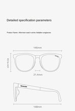 Lade das Bild in den Galerie-Viewer, Sunglasses sun Shades Foldable Lightweight Big Square Rim Double Layer Protection UV Protection unisex
