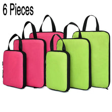 Lade das Bild in den Galerie-Viewer, Soperwillton Compression Packing Cubes Set For Travel 3 Sizes 3 6 Pieces Travel Luggage Packing Organizers Accessories #9004
