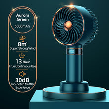 Lade das Bild in den Galerie-Viewer, Student Fan 2023 New Handheld Mini Fan USB 5000mAh Rechargeable Mini Portable Small Pocket Fan Data
