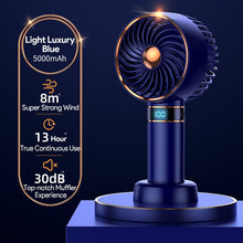 Lade das Bild in den Galerie-Viewer, Student Fan 2023 New Handheld Mini Fan USB 5000mAh Rechargeable Mini Portable Small Pocket Fan Data
